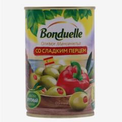 00-00034054 Olives with "Bonduelle" pepper 300g