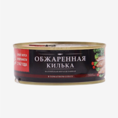 00-00024323 Canned fish "За Родину" kilka with fried tomato sauce 240g