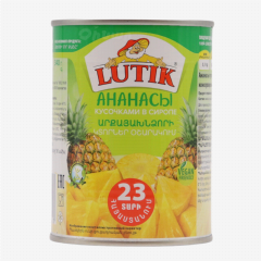 00-00013389 Canned "Lutik" Pineapple sliced ​​560g