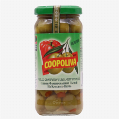 00-00009755 Olive "Coopoliva" with green stuffed pepper 142g