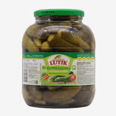 00-00013408 Canned "Lutik" marinade gherkin 3-6cm 1500ml