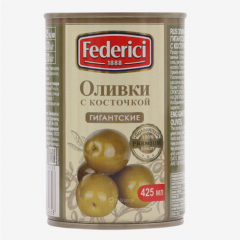 00-00060404 Olive "Fdererici" with green stone 420g