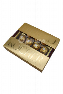 00-00012331 Շոկոլադե կոնֆետներ «Ferrero Rocher» 125գ 2350 իտալիա  Ամբողջական պնդուկ՝ պատված կաթնային շոկոլադի և խրթխրթան ընկուզային շերտով ;.jpg