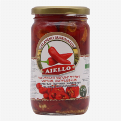 00-00055361 Canned "Aiello" marinated pepper jalapeño red cut 350g