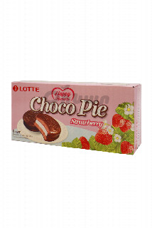 00-00042101 Թխվածքաբլիթ  «Choco Pie Lotte» ելակ 168գ 560 ռուսաստան   Շոկոլադապատ թխվածքաբլիթ՝ ելակի համով, քանակը ՝  6 հատ.jpg