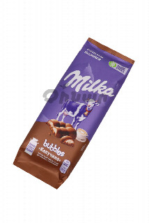 00-00052625   Շոկոլադե սալիկ «Milka» Bubbles կապուչինո 82գ 600   ռուսաստան   Շոկոլադե սալիկ կաթնային ծակոտկեն կապուչինոյի համով;.jpg