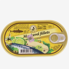 00-00042511 Canned fish "Riga Gold" mackerel fillet in oil 190g