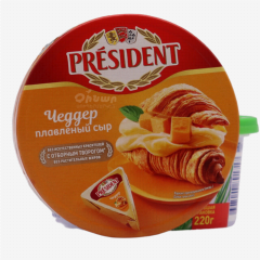 00-00053122 Melted cheese "President" creamy round 140g