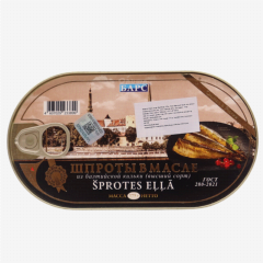 00-00046081 Canned fish "Bars" sprat fillet in oil 175g