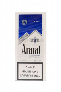 00-00026254   Ծխախոտ «Ararat» Charcoal Slims կապույտ բարակ