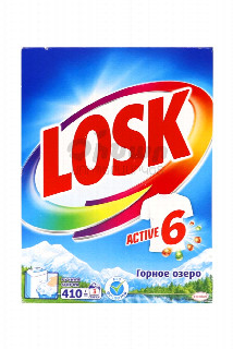 00-00005425 Փոշի լվացքի «Losk» Լեռնային լիճ, ձեռքի 410գ 450 Լվացքի փոշի սպիտակ հագուստի համար։ Նախատեսված է ձեռքով լվացքի համար։.jpg