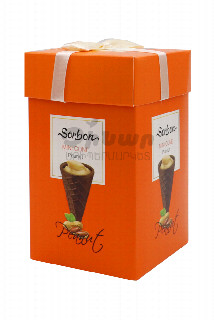 00-00038095 Շոկոլադե կոնֆետներ «Sorbon Mini Cone» գետնանուշ 200գ 1120  Իրան   Վաֆլի մինի կոն ՝ լցված գետնանուշով շոկոլադային խտանյությով ;.jpg