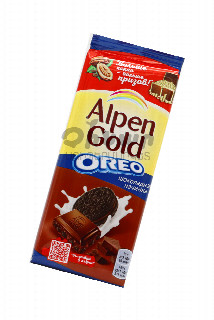 00-00047576 Շոկոլադե սալիկ «Alpen Gold» Oreo շոկոլադե 90գ 500 ուկրանիա Կաթնային շոկոլադ շոկոլադե միջուկով և Oreo թխվածքաբլիթի կտորներով ;.jpg