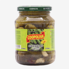 00-00013365 Canned "Coopoliva" marinated spicy gherkin 370g