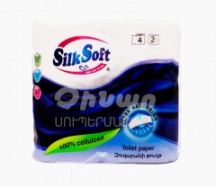 00-00042724 Զուգարանի թուղթ «Silk Soft» Ultra soft երկշերտ 4հատ