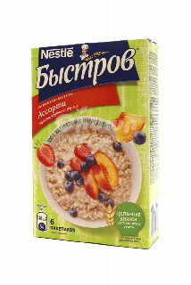 00-00041136  Վարսակի փաթիլներ «Nestle» ելակ, դեղձ, հապալաս 240գ