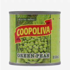 00-00013354 Canned "Coopoliva" green peas 212g