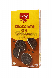 00-00038801 Թխվածքաբլիթ «Schar» Chocolate O՛S  առանց գլյուտեն 165գ 2940 Իտալիա Շոկոլադե թխվածքաբլիթներ կաթնային միջուկով  առանց գլյուտեն.jpg