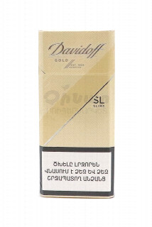 00-00026303  Ծխախոտ «Davidoff» Slims Gold   750  Խեժ։ 6մգ Նիկոտին։ 0.6մգ Քանակը տուփում։ 20 rus,.jpg