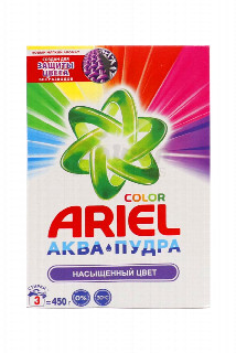 00-00041030 Փոշի լվացքի «Ariel» գունավոր 450գ 780Լվացքի փոշի գունավոր հագուստի համար։ Նախատեսված է ավտոմատ լվացքի համար։.jpg