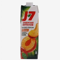 00-00046680 Natural juice "J7" apple, peach 970 ml