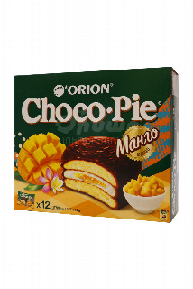 00-00037893 Թխվածքաբլիթ «Choco-Pie» մանգո 360գ 1250   Ռուսաստան  Թխվածքաբլիթներ մանգոյի համով, քանակը ՝ 12 հատ։.jpg