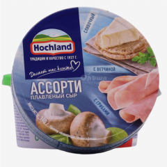 00-00029252 Melted cheese "Hochland" set 4 types of cheese layered 150g