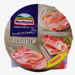 00-00050335 Melted cheese "Hochland" set with bacon round 140g