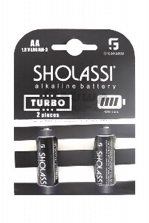 00-00039816  Մարտկոց «Sholassi» Alkaline Turbo AA N2