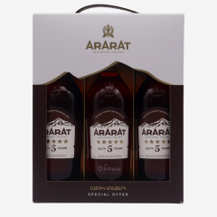 00-00056158 Brandy "Ararat" 5 years set 3* 500ml