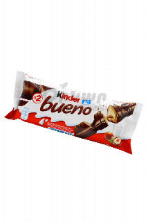 00-00030299 Շոկոլադե կոնֆետ «Kinder Bueno» շոկոլադապատ 43գ 450 Իտալիա Երկու վաֆլե բատոնչիկներ՝ շոկոլադապատ ;.jpg