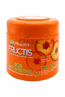 00-00021436 Մազերի դիմակ «Garnier Fructis» SOS Վերականգնում 300մլ 2070 Գերմանիա Վերականգնող դիմակ բուսական սպիտակուց Կերաֆիլով և Ամլի յուղով ճյուղավորված և խիստ վնասված մազերի համար;.JPG