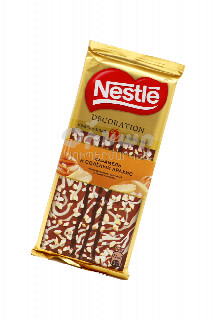 00-00041341 Շոկոլադե սալիկ «Nestle Decoration» կարամելով և գետնանուշով  80գ 470 ռուսաստան Շոկոլադե սալիկ ՝ կաթնային շոկոլադ և սպիտակ շոկոլադ կարամելով և գետնանուշով ;.jpg