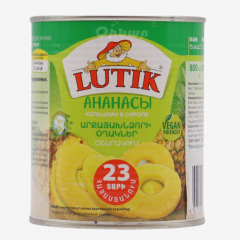 00-00013392 Canned "Lutik" Pineapple rings 850g