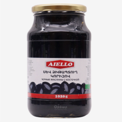 00-00009728 Olives "Aiello" black Eco at 1020g