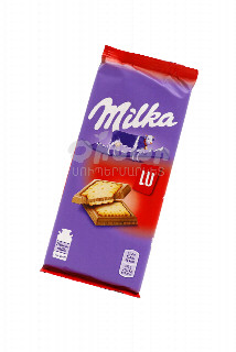 00-00031357 Շոկոլադե սալիկ «Milka» LU 87գ 650 Հունգարիա   Կաթնային շոկոլադե սալիկ LU թխվածքաբլիթով;.jpg