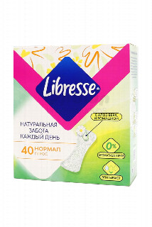 00-00032392 Ամենօրյա միջադիրներ «Libresse» Natural  40+14  1240 Ամենօրյա միջադիրներ։ Քանակը տուփում՝ 18 հատ։ Ալոե և վերա։ ԵՄ.jpg