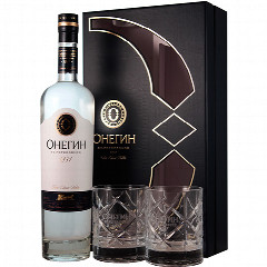 00-00031299  Vodka "Onegin" in a box + 2 glasses of 700 ml