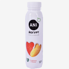 00-00058336 Yogurt drinkable "Ani" strawberry banana 1.5% 290g