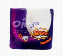 00-00022343 Զուգարանի թուղթ «Silk Soft» Boom եռաշերտ 4հատ