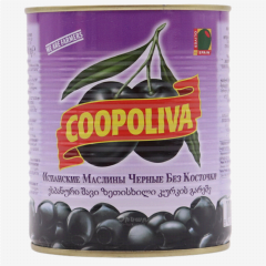 00-00009776 Olive "Coopoliva" black pitted mulberry 850g