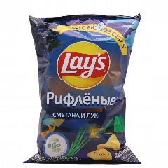 Չիպս «Lays» Рифленые թթվասեր-սոխ 140գ