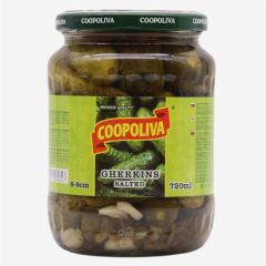 00-00013368 Canned "Coopoliva" marinated cornichon 6-9cm 720g