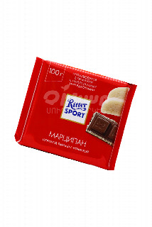 00-00051994 Շոկոլադե սալիկ «Ritter Sport» մուգ շոկոլադ մարցիպանով 100գ Գերմանիա  Շոկոլադ մուգ մարցիպանի միջուկով ;.jpg