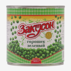 00-00062742 Canned "Zakuson" green peas 400g